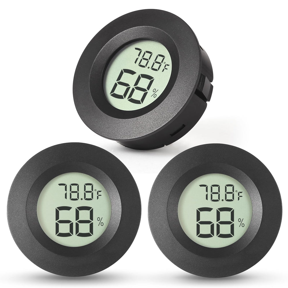 Atogou Mini Hygrometer front view with humidity and temperature display