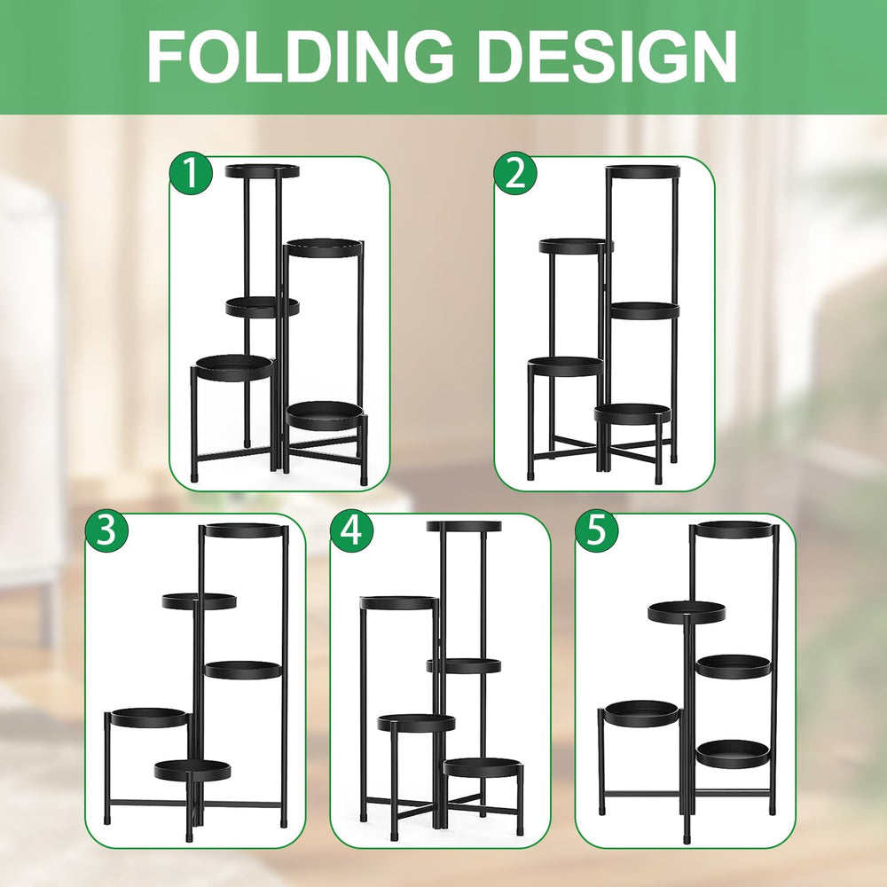 Atpddpey Plant Stand with five removable trays