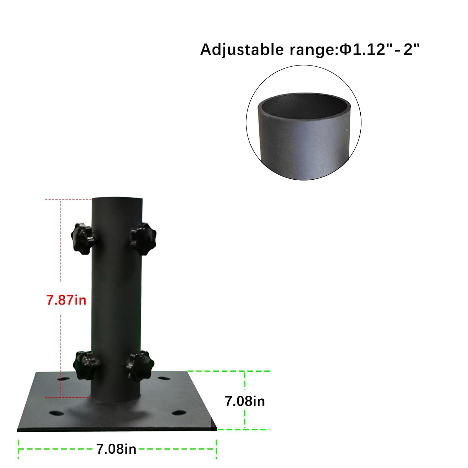 Atsasaye Umbrella Base with mounting plate and screws