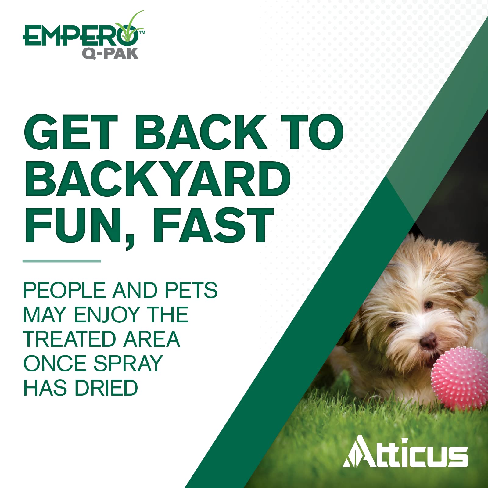 Atticus Empero Q-Pak displayed on a lawn with nutsedge