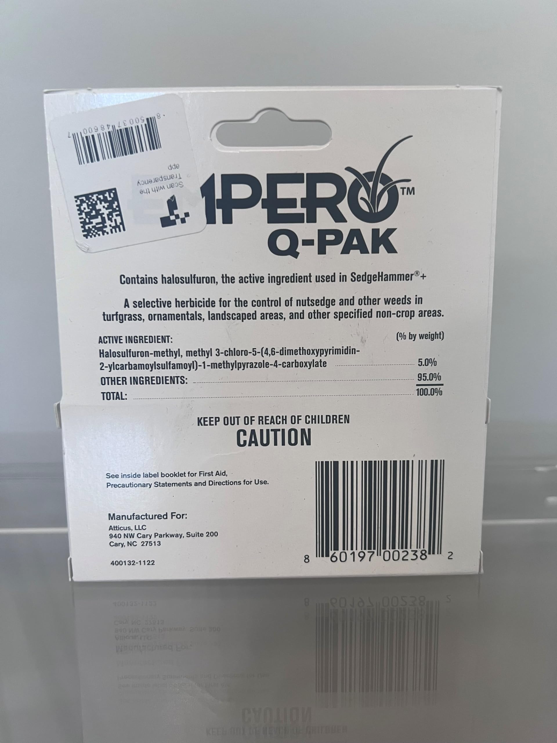 Atticus Empero Q-Pak granule herbicide close-up