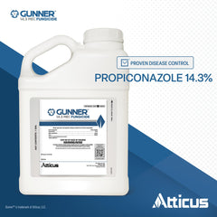 Atticus Gunner 14.3 MEC Fungicide 1 Gal bottle side view