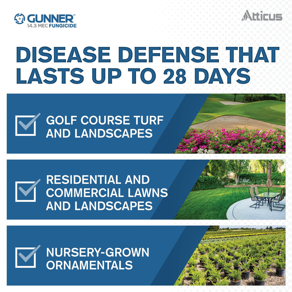 Atticus Gunner 14.3 MEC Fungicide 16oz in action during lawn