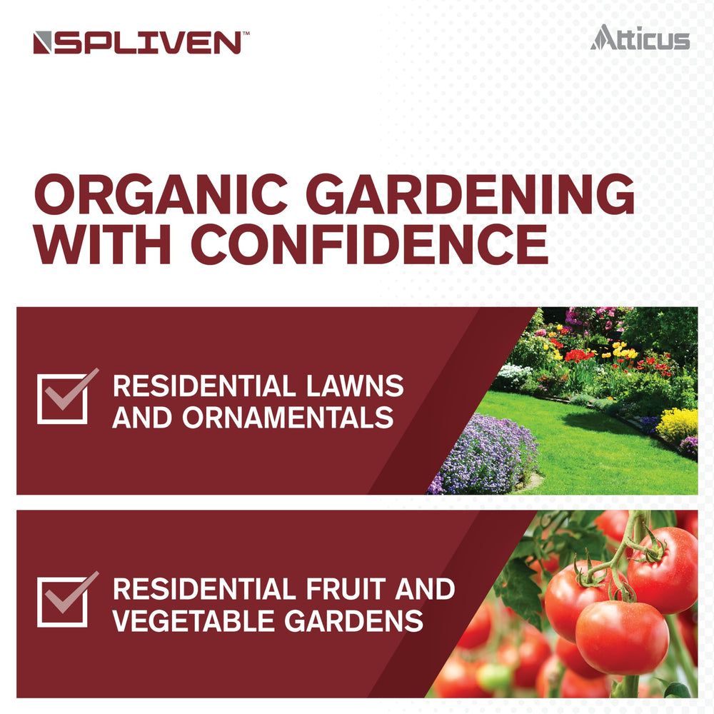 Atticus Spliven Insecticide with garden plants in background