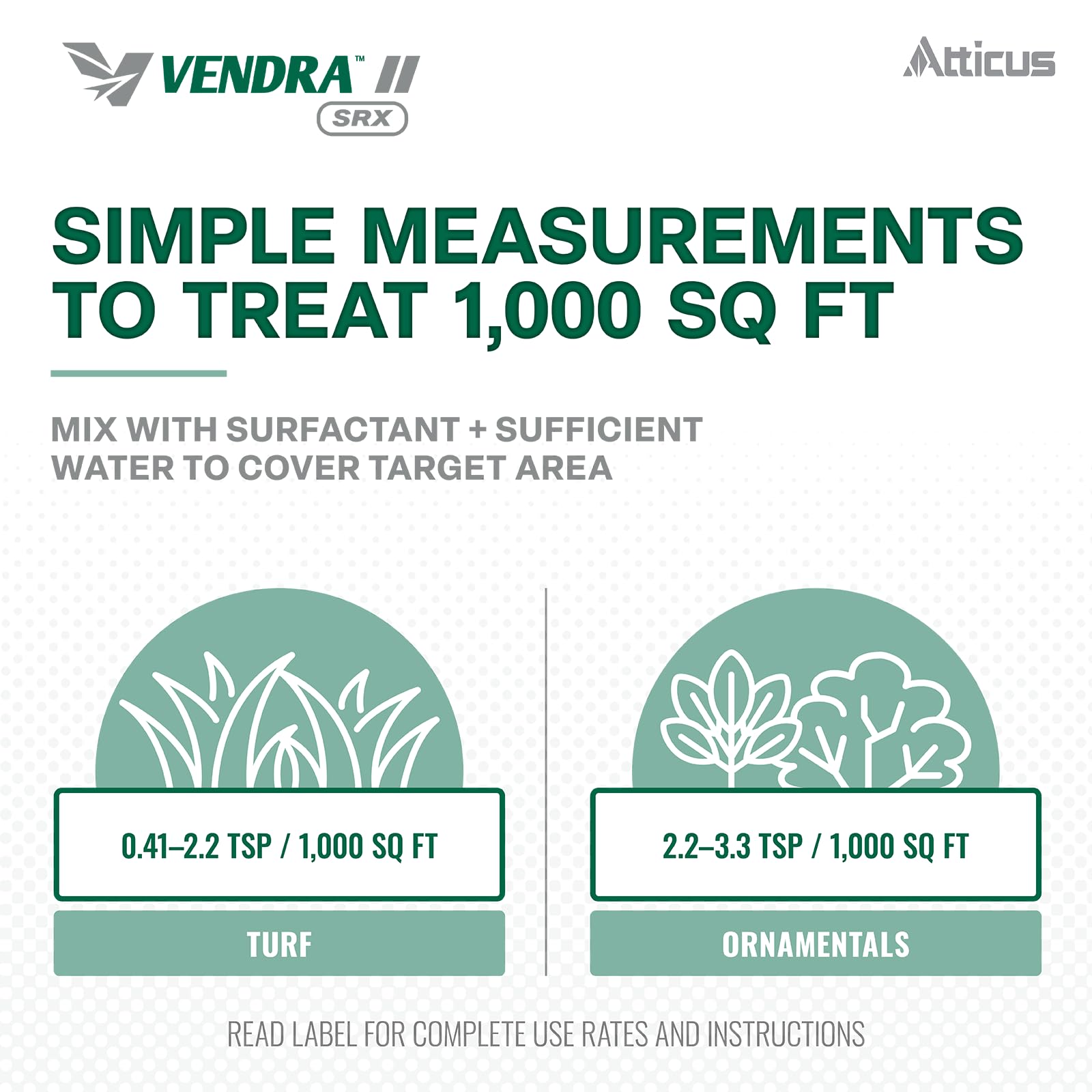 Atticus Vendra II SRX Herbicide packaging details