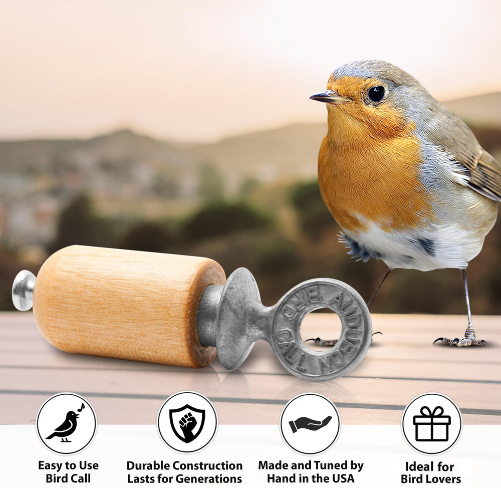 Audubon Bird Call Natural Gift Pack close-up of wooden cylinder