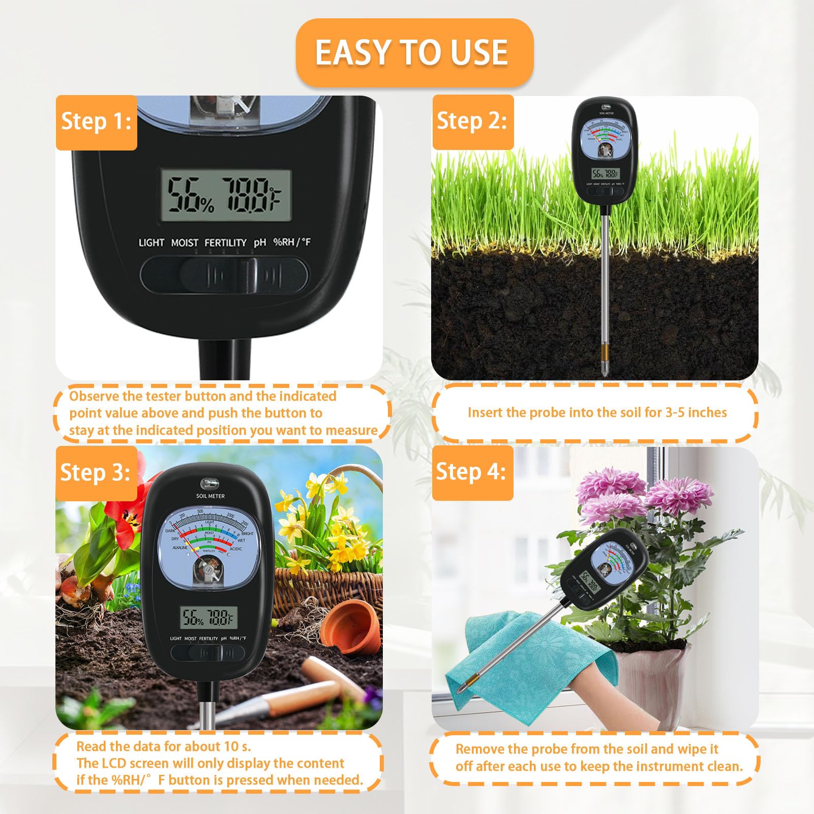 Auduto soil test kit used on plants in a greenhouse