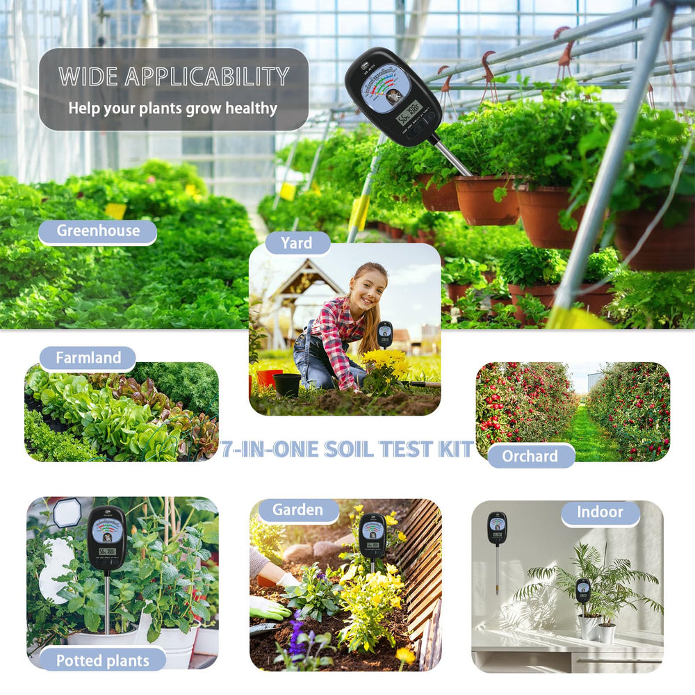 Auduto soil tester in a garden setting