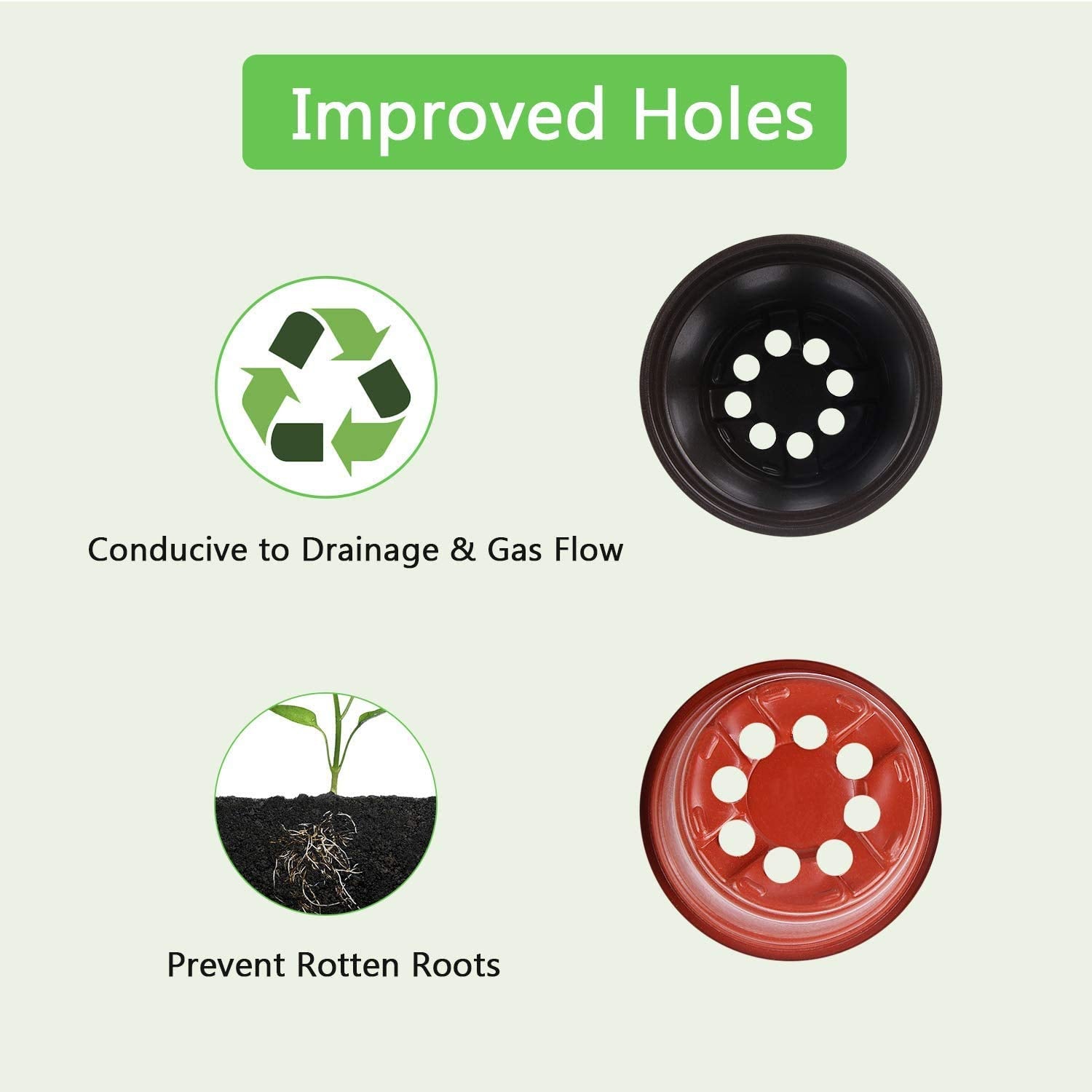 Augshy 4-inch nursery pots for various seedlings