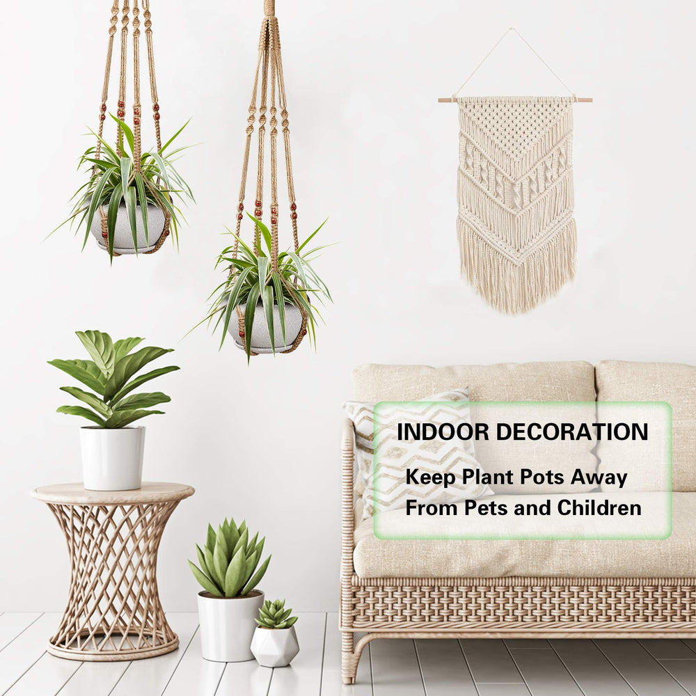 Augshy plant hanger hanging from a balcony