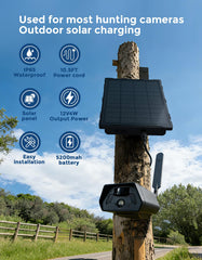 Augstci Solar Panel 6000mAh battery and 12V output
