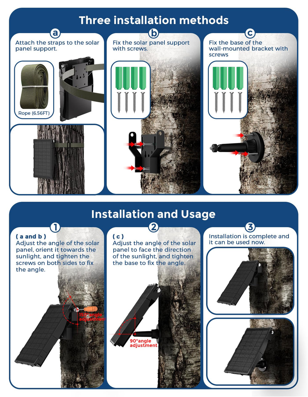 Augstci Solar Panel user manual and instructions