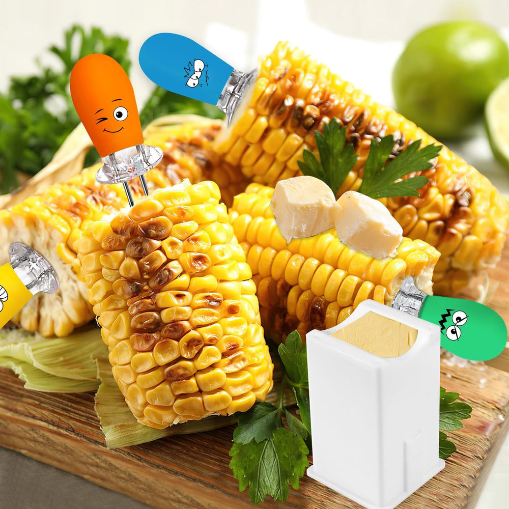 AUGSUN Corn Holders in use during a barbecue