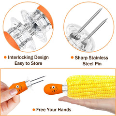 AUGSUN Corn Holders interlocking design for easy storage