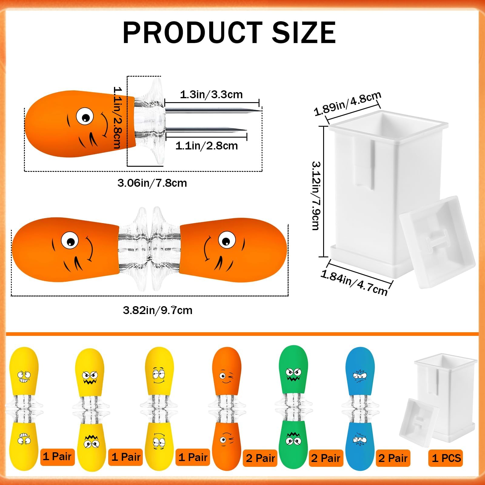 AUGSUN Corn Holders with ergonomic silicone handles