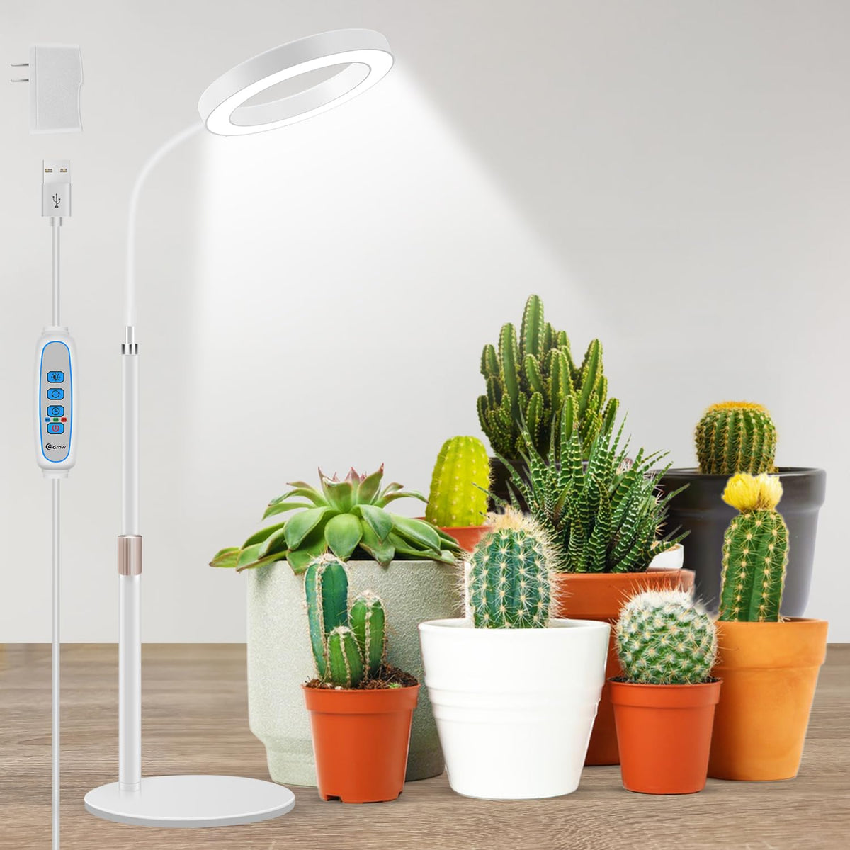 Aumtrly Desk Grow Light full spectrum with adjustable gooseneck
