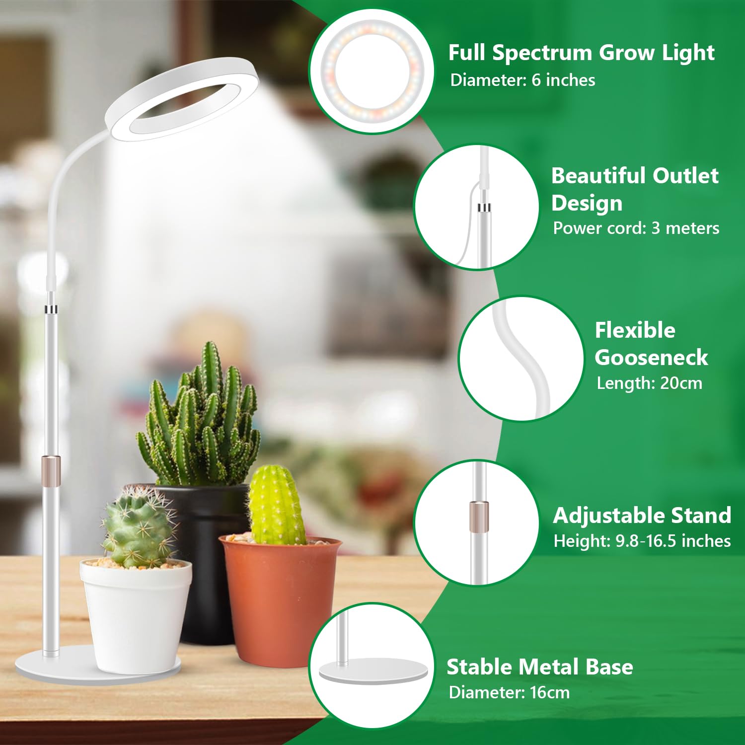 Aumtrly grow light displaying full spectrum light