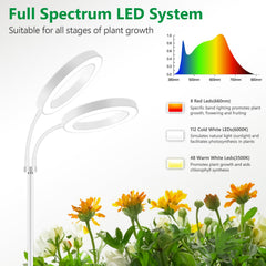 Aumtrly grow light with 68" stand in a home indoor garden
