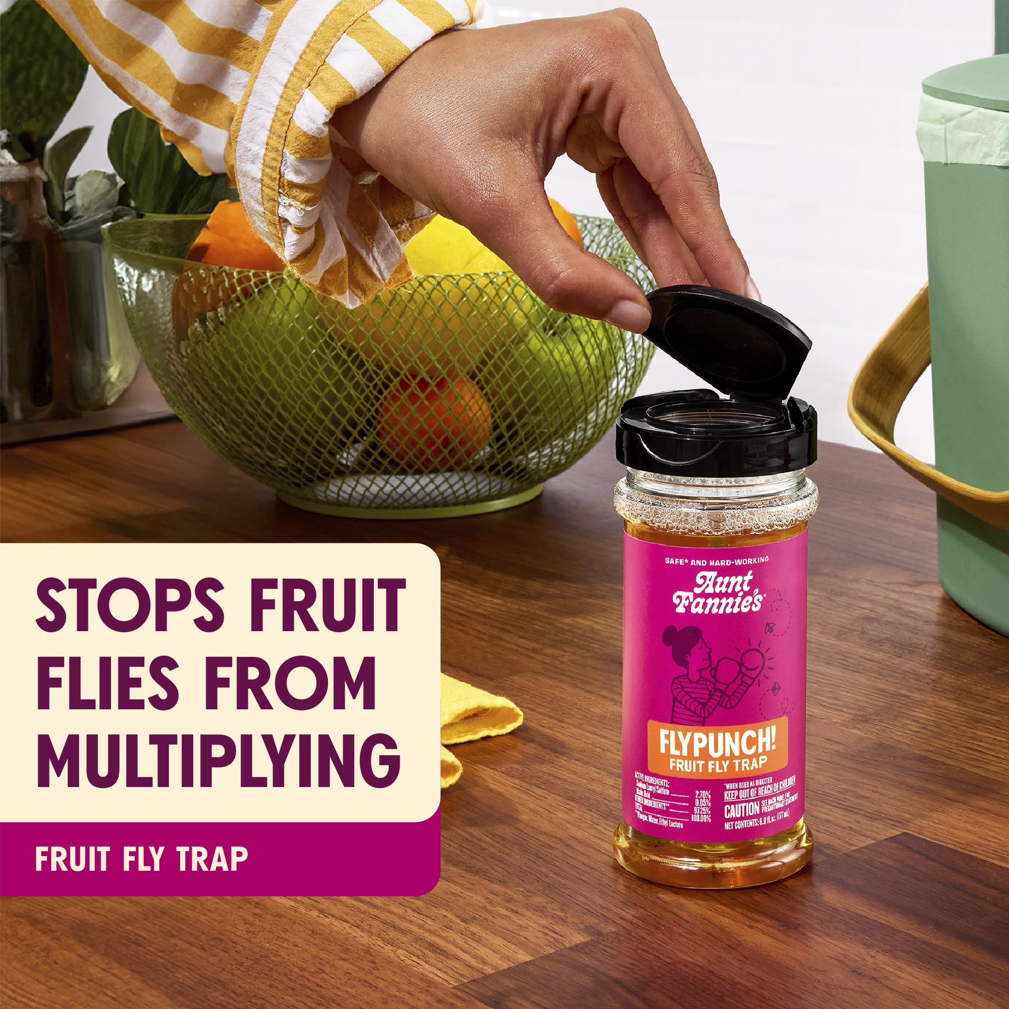 Aunt Fannie's FlyPunch Fruit Fly Trap pack of 12