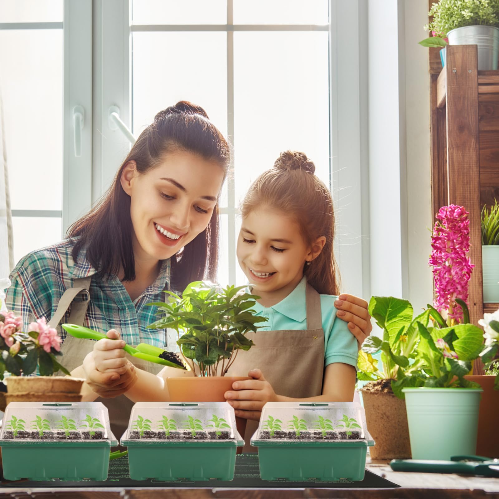 AUPETEK heating mat displayed with plants