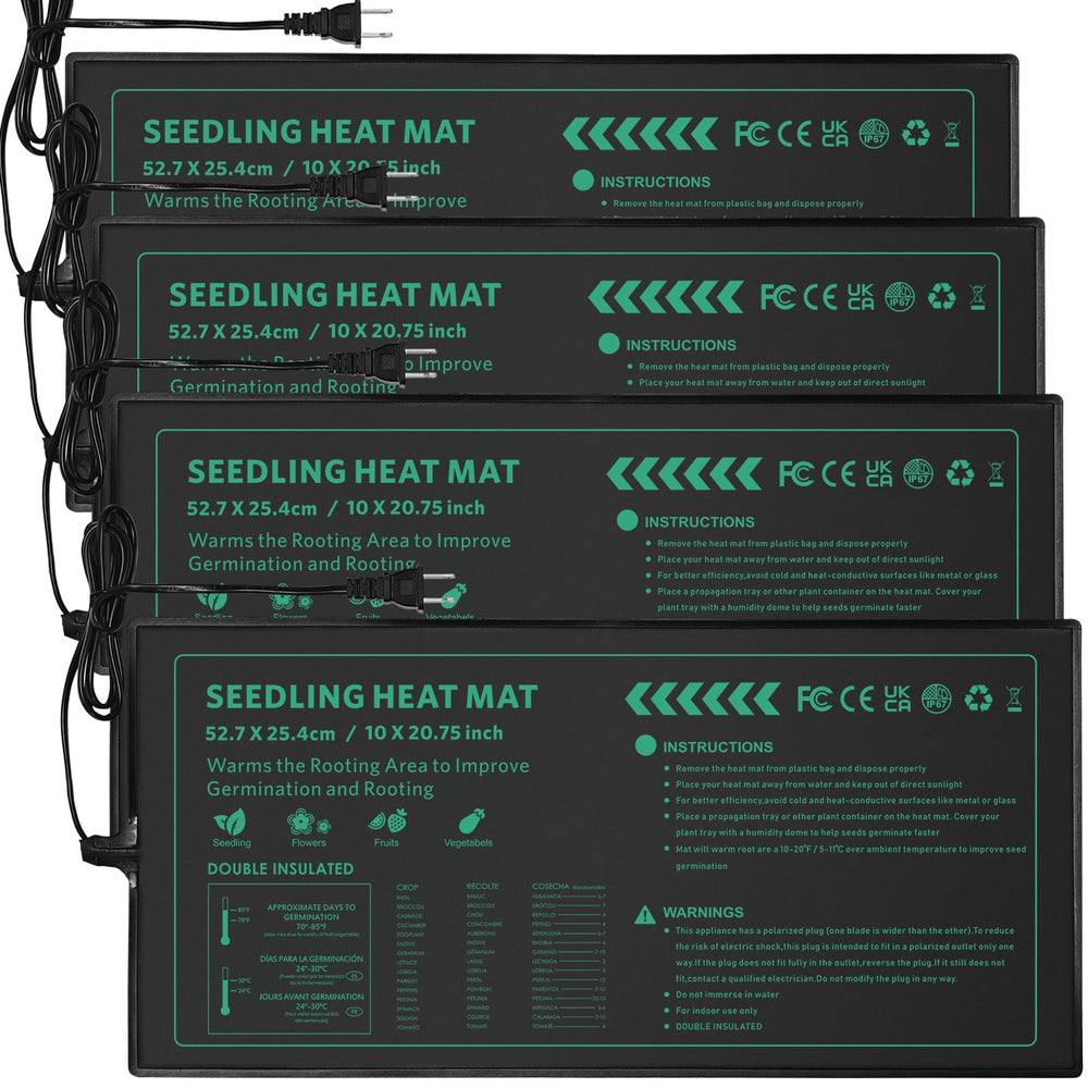 AUPETEK Seedling Heat Mat 10" x 20.75" front view