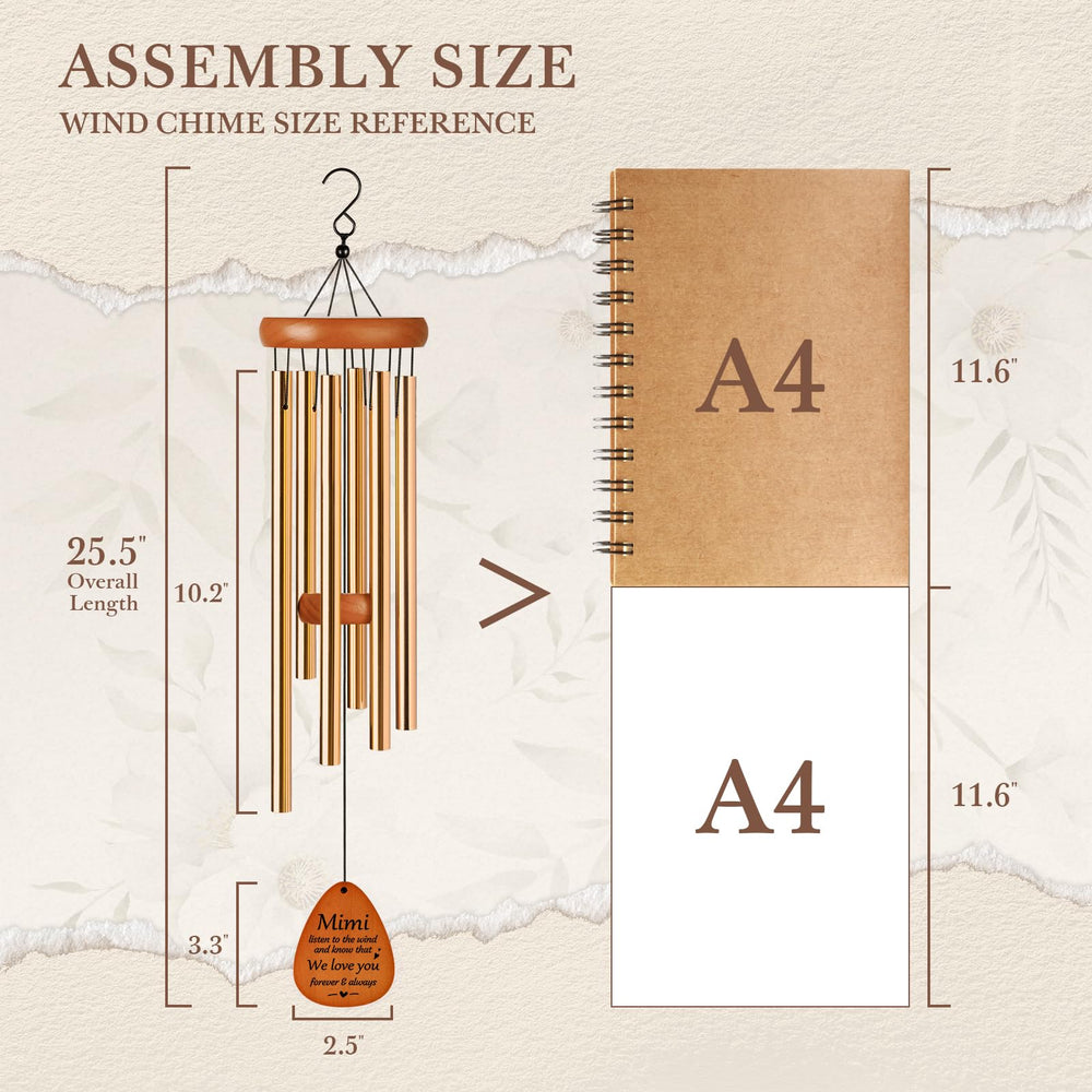 Aurahouse wind chime in packaging ready for gifting