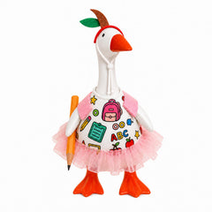 Aurexan 7-inch desk goose outfit in Back to School Pink front view