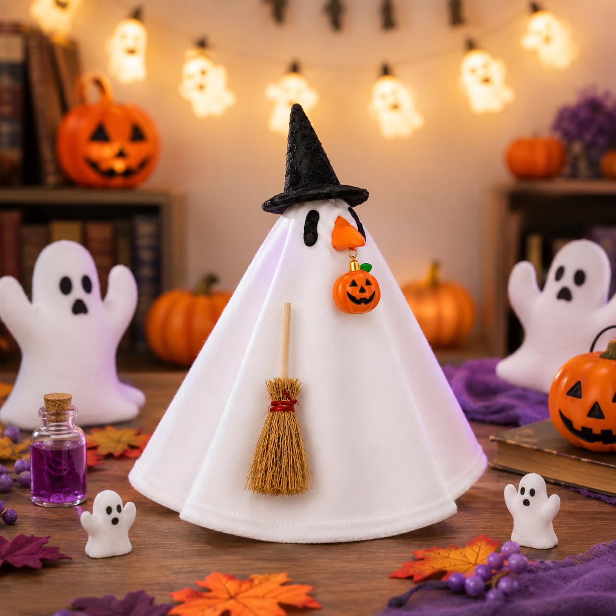 Aurexan desk goose outfit displayed with Halloween theme
