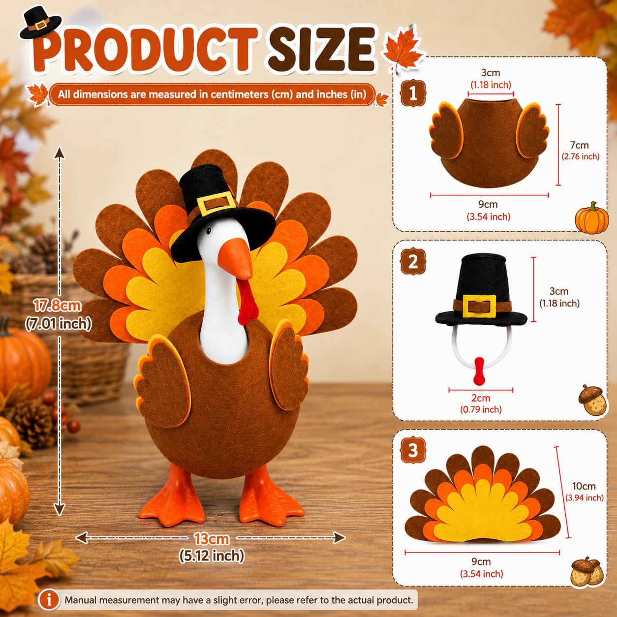 Aurexan Mini Desktop Goose Outfit for Thanksgiving