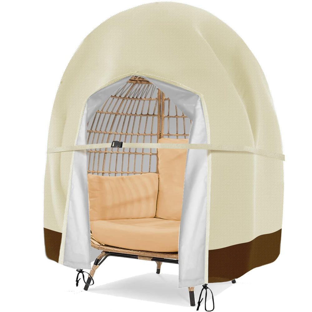 Aurragiy Patio Egg Chair Cover beige front view