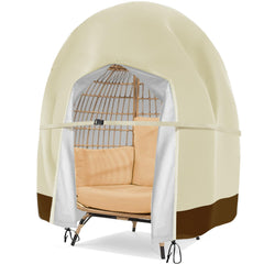 Aurragiy Patio Egg Chair Cover beige front view