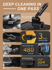 Aurviv Electric Grill Brush showing 3-speed control