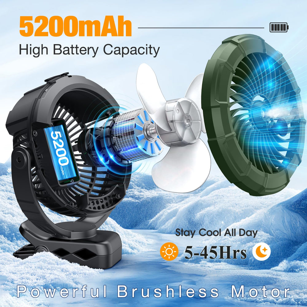 Ausic fan showing 360° rotation capability
