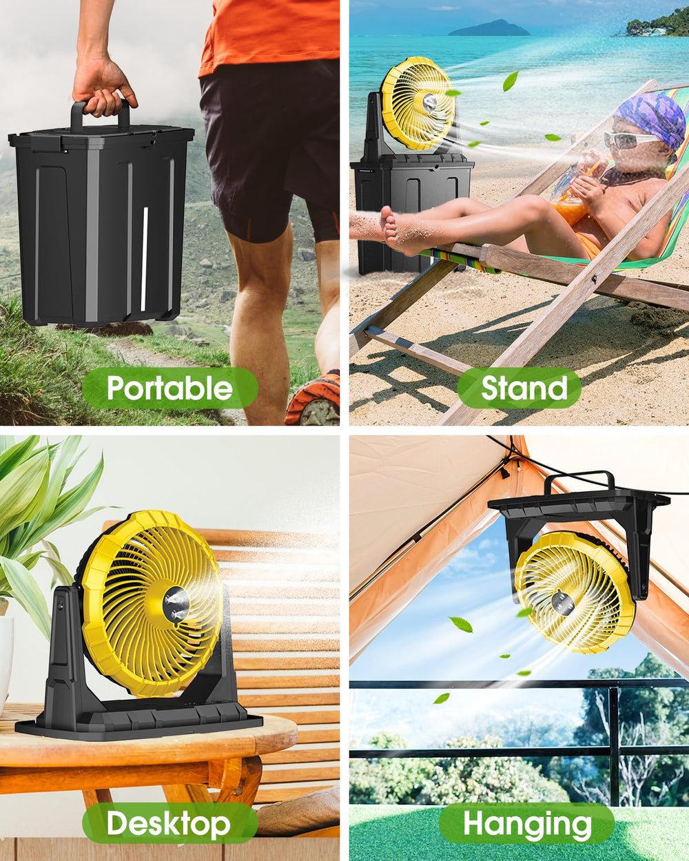 Ausic Misting Fan with triple-nozzle mist for group cooling