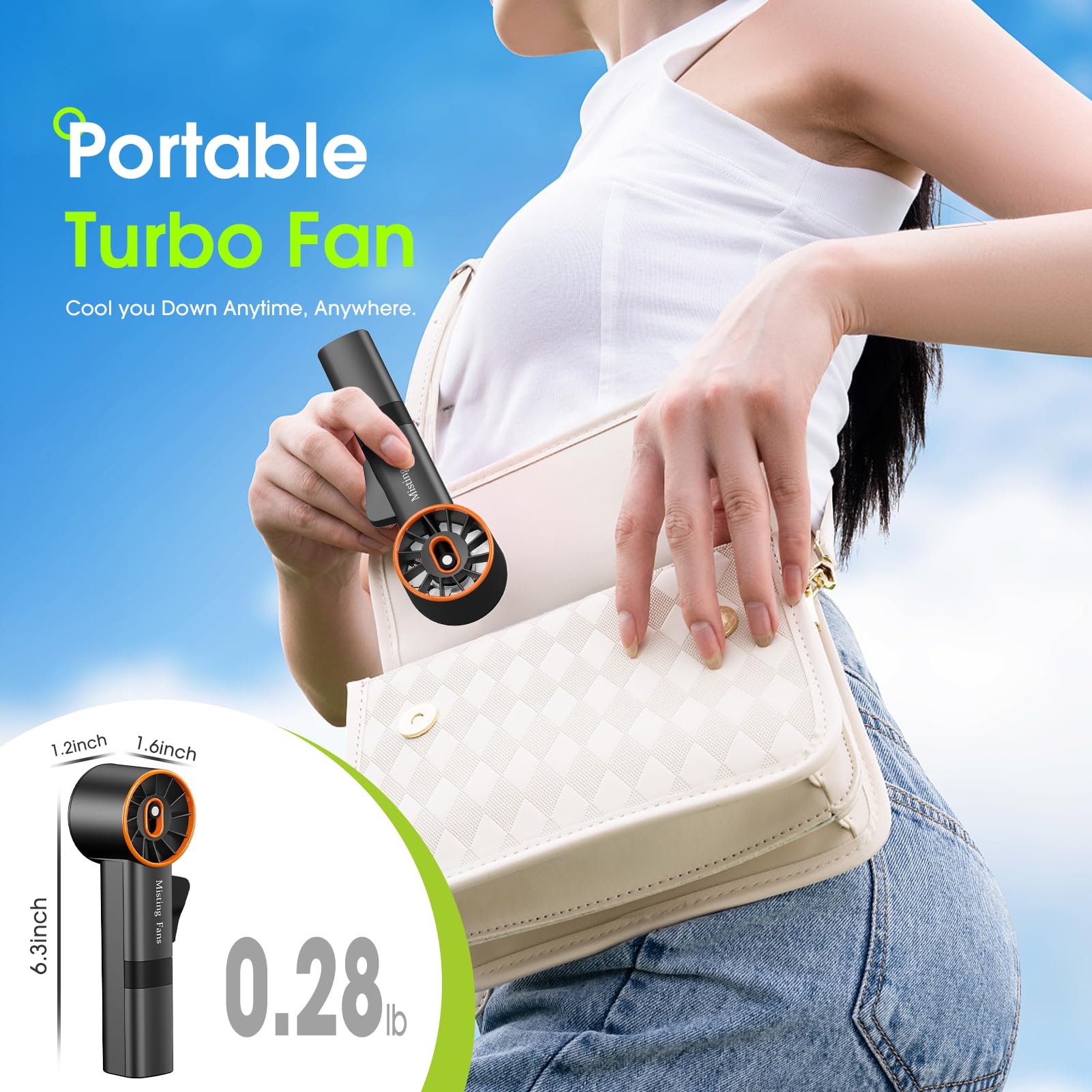 Ausic Misting Fan with water tank filled