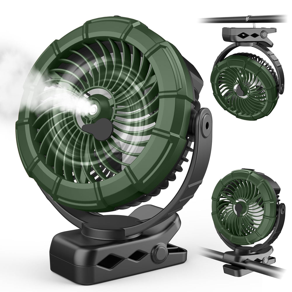 Ausic Portable Misting Fan front view in green