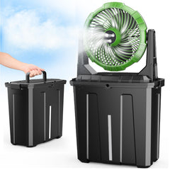 Ausic Portable Misting Fan front view showing nozzle and water tank