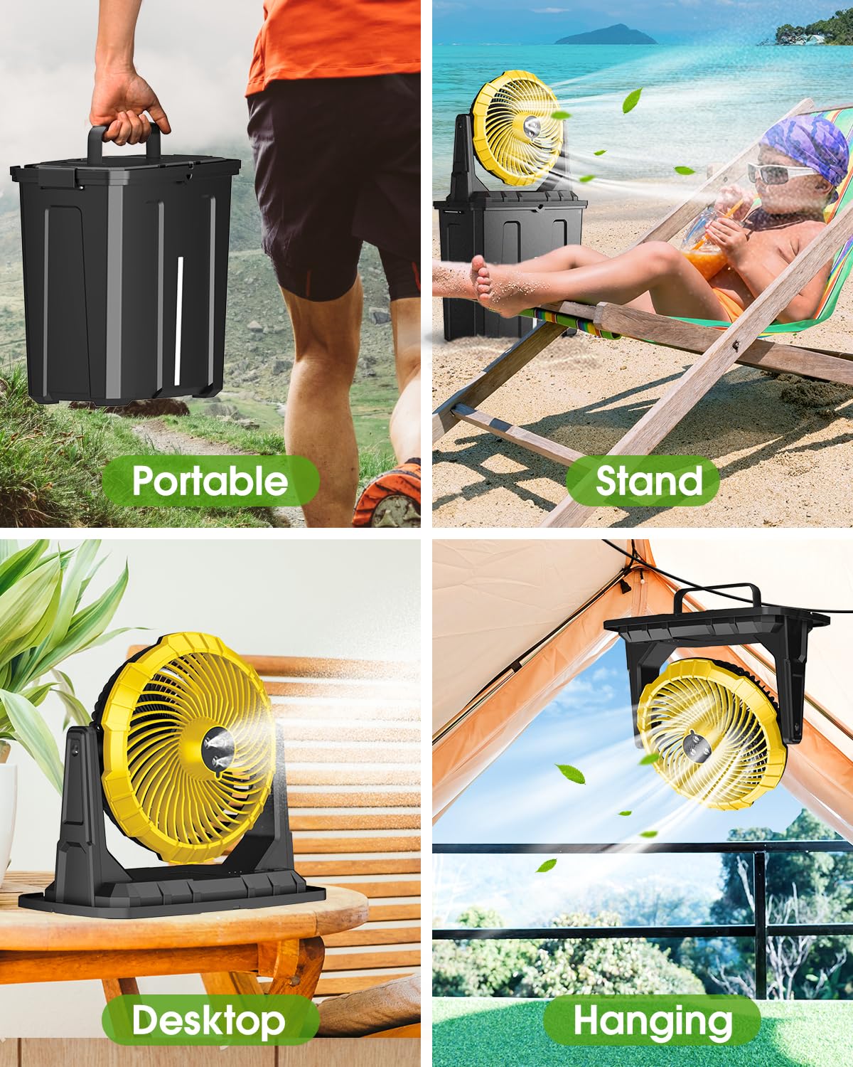 Ausic Portable Misting Fan in outdoor setting