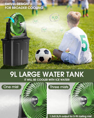Ausic Portable Misting Fan in use at a picnic