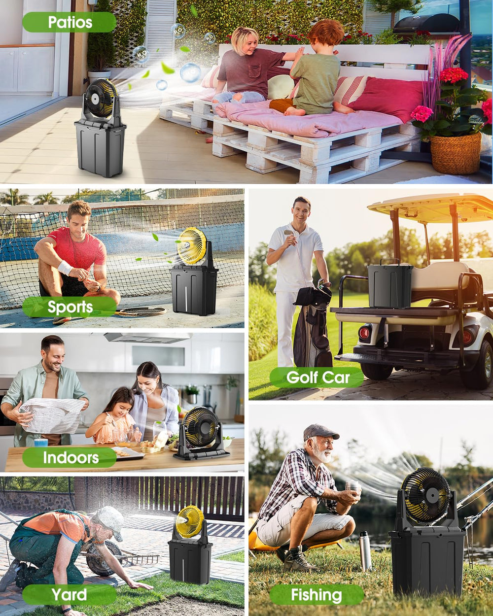 Ausic Portable Misting Fan packaging details