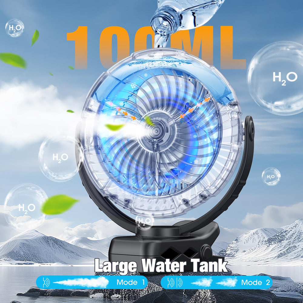Ausic Portable Misting Fan side view with mist feature