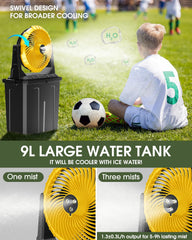 Ausic Portable Misting Fan with water tank open