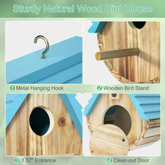 Auslar bird house mounted on a tree in a garden