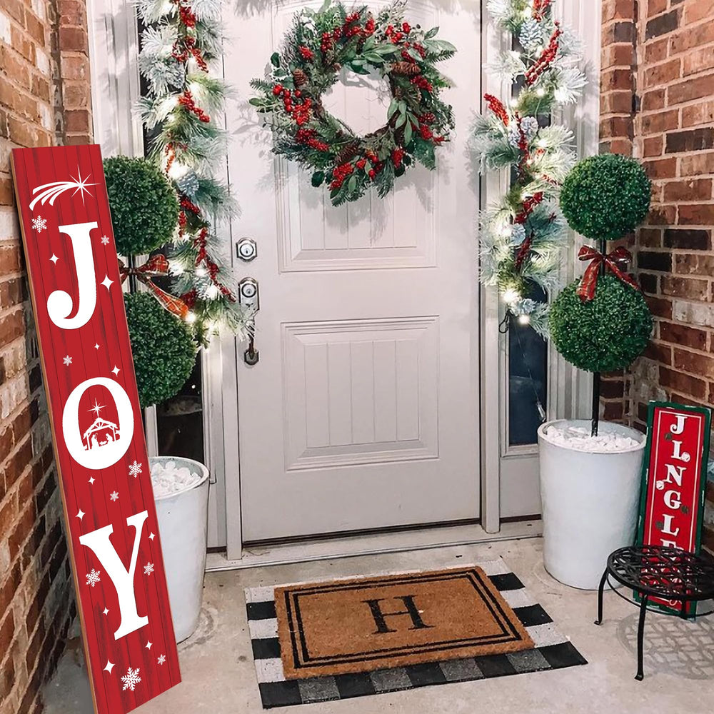 AUSTAB Christmas Porch Sign JOY in assembly position