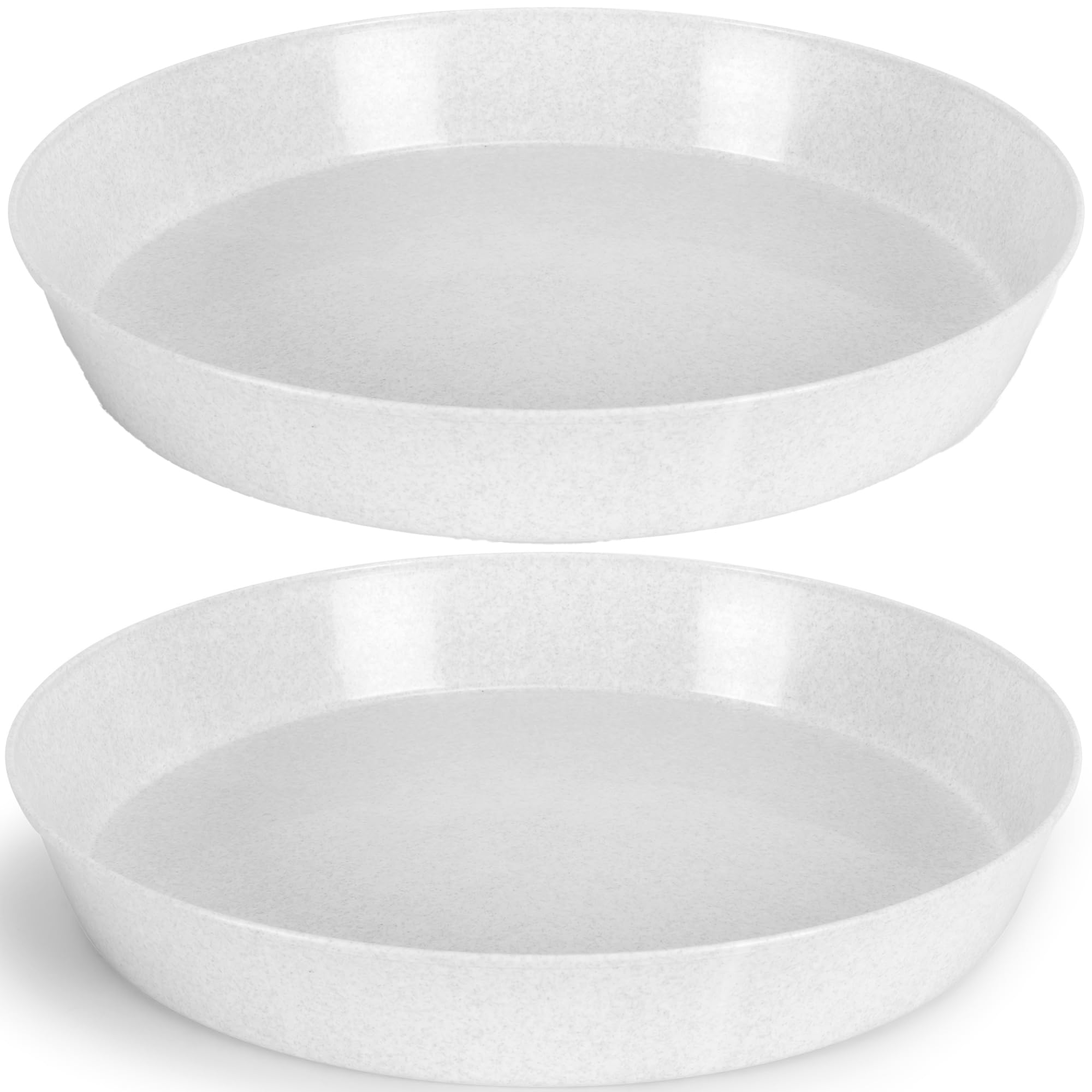 Austin Planter 21-inch White Granite Saucer pack of 2