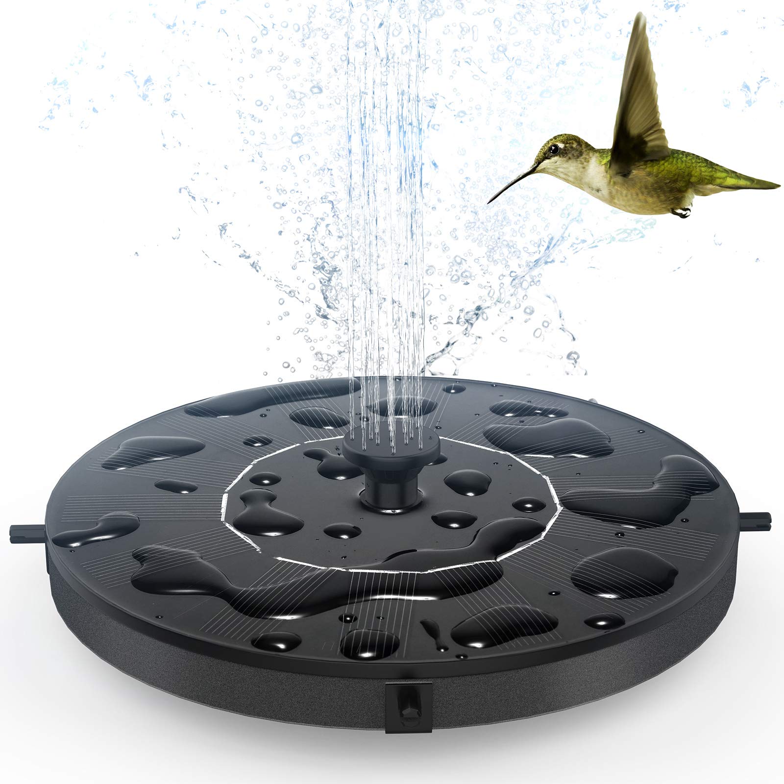 AUTGA Solar Fountain Pump front view with six nozzle heads