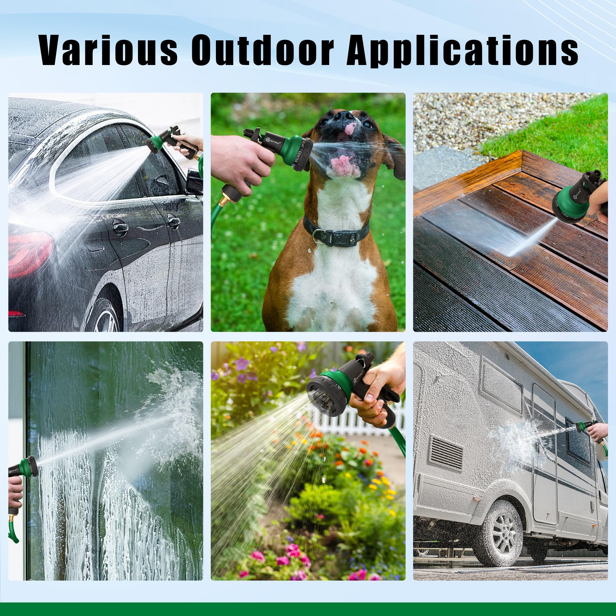 AUTOMAN 25 ft Coil Garden Hose showing coiled design