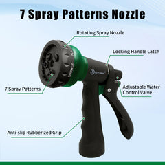 AUTOMAN 25 ft Coil Garden Hose with brass fittings
