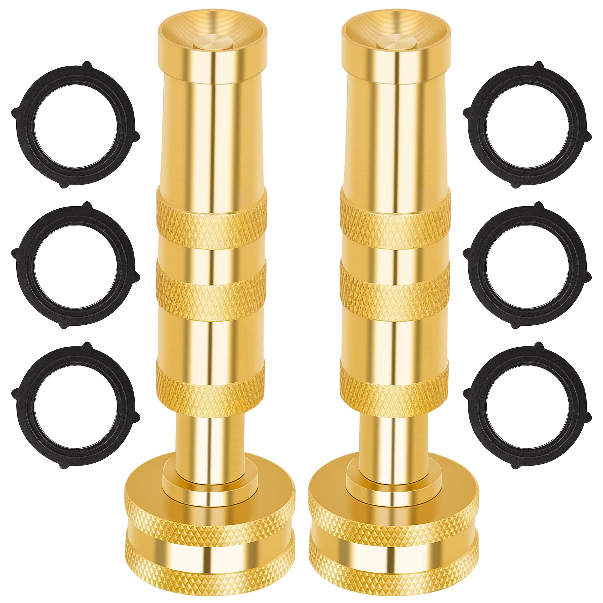 AUTOMAN Brass Hose Nozzle front view showing solid brass construction