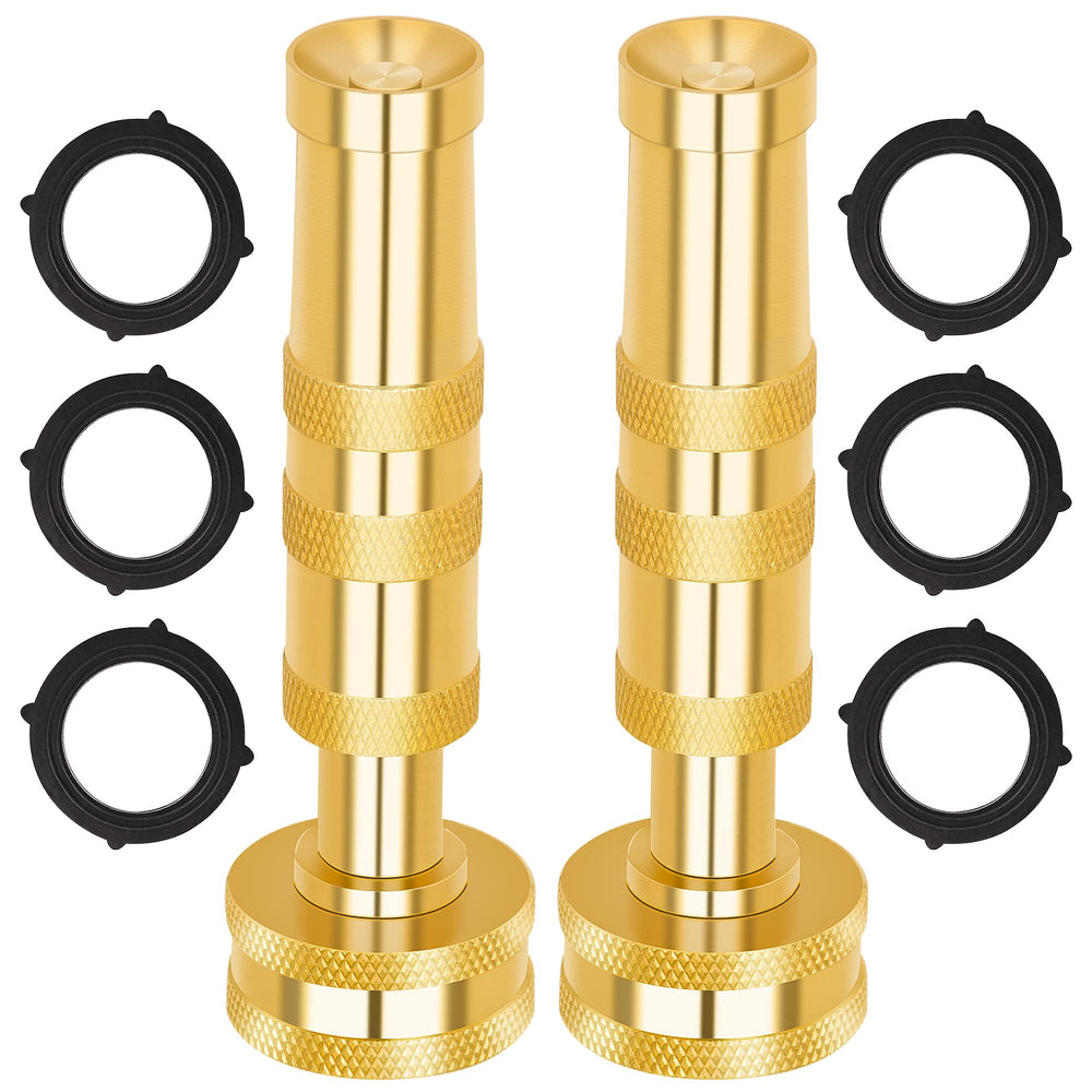 AUTOMAN Brass Hose Nozzle front view showing solid brass construction